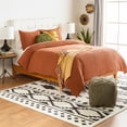 thumbnail image 2 of Livabliss  Waffle Duvet CA King Bedding Set - Burnt Orange, 2 of 3