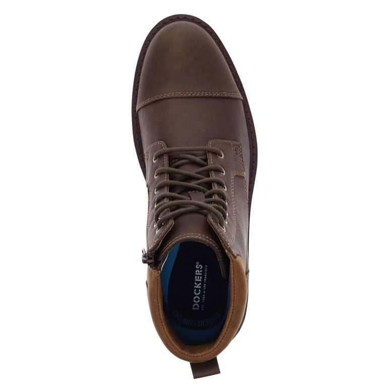Dockers Black Lace-Up Cap-Toe Work Boots Dockers Men main image 4