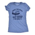 thumbnail image 1 of Womens Sorry for What I Said While Docking The Boat T Shirt Funny Arguing Bickering Joke Tee for Ladies (Light Heather Blue - DOCKING) - M, 1 of 3