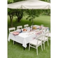 thumbnail image 5 of 60x102 Inch Outdoor Tablecloth with Umbrella Hole Zipper Rectangle Flowers Butterfly Rectangular Tablecloths Outside Waterproof Simple Watercolor Botanical Flowers Patio Table Cover for Picnic Party, 5 of 8