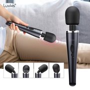 Personal Wand Massager - Cordless, Therapeutic, Vibrating Massage - Pwerful Hand held Magic, Rechrgeable Mini Stress Relief Silicone - Foot Back Neck - Upgraded Memory 10 Speeds