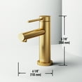thumbnail image 6 of VIGO Jewel 6 in. Single-Hole Single Handle Bathroom Faucet in Matte Brushed Gold-VG01055MG, 6 of 13