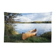 thumbnail image 1 of Autumn Tapestry, Oak Poplar Beech Maple Aspen and Horse Chestnut Leaves, Fabric Wall Hanging Decor for Bedroom Living Room Dorm, 2 Sizes, Champagne Dark Salmon, by Ambesonne, 1 of 1