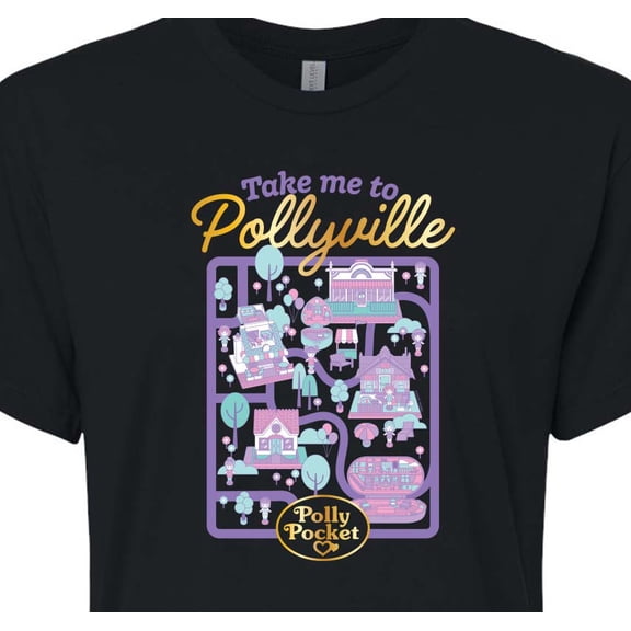 Polly Pocket - Take Me To Pollyville - Junior's - Women's Cropped T-shirt