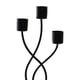 thumbnail image 4 of Candelabro para velas de pilar BLESIY retro Negro 3 cabezas, 4 of 5