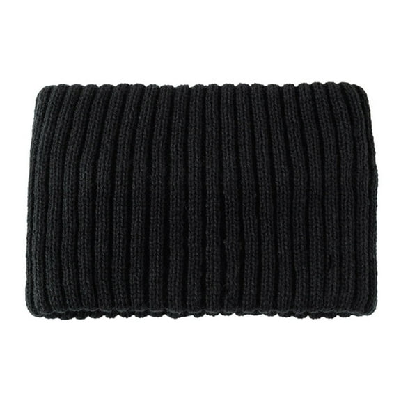 OATIPHO Wide-Edged Hairband Black Wool Woven Decorative Comfortable Headwear
