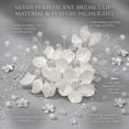 thumbnail image 7 of MIALLO White Flower Wedding Bridal Bridesmaid Hair Clips, Marquise-cut Crystals Barrette for Women & Girls, 7 of 7