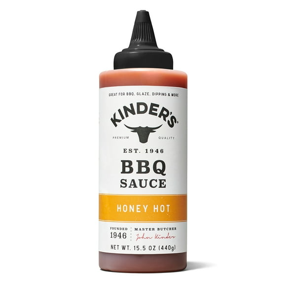 Kinder's Honey Hot BBQ Sauce, 15.5 oz Squeeze Bottle