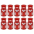 thumbnail image 1 of Unique Bargains 30Pack 5.5x3mm Cord Lock Plastic Single Hole Spring Toggle Stoppers, Red, 1 of 5
