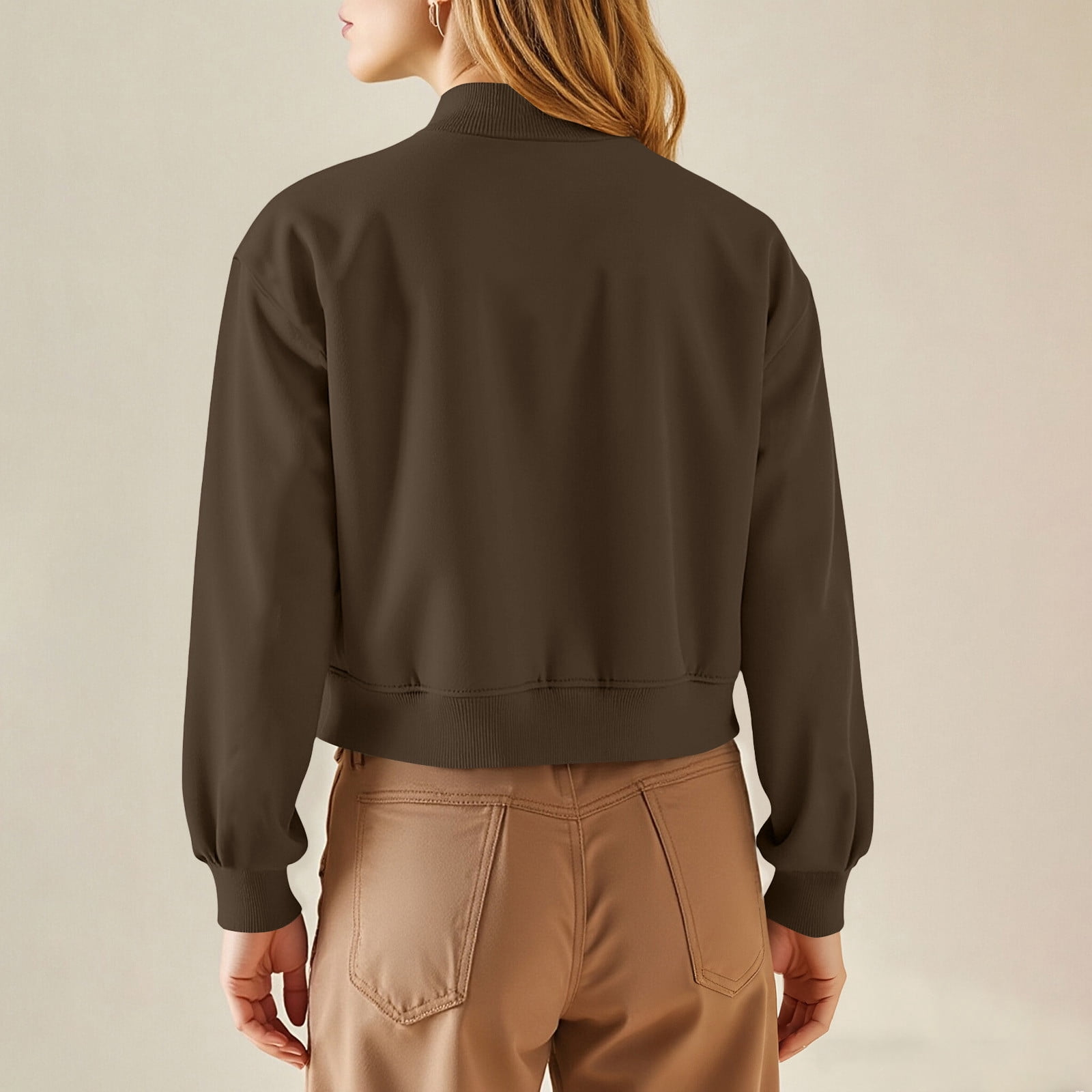 Women's Velvet Cargo Jacket – Fall Cropped Button-Down With Pockets, Long Sleeve, Vintage Style, Green, XL