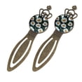 thumbnail image 2 of Daisy Vintage Copper Crown-Shaped Bookmarks: Stainless Steel Reading Accessories for Book Lovers - Set of Two Bookmarks, 2 of 5