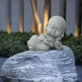 thumbnail image 1 of Dalazy Statue Classique Buddha en Résine Artisanat de Collection pour Bureau Extérieur Lecture de Voiture, 1 of 9