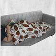 thumbnail image 6 of American Football Soft Flannel Fleece Throw Blanket, Classic Design Rugby Balls in Cartoon Style Sports Competition, Cozy Plush for Indoor and Outdoor Use, 70" x 90", Caramel Ruby White, by Ambesonne, 6 of 6