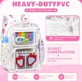thumbnail image 3 of DAKIMOE Clear Backpack Heavy Duty Stadium Approved School Cute Transparent Backpacks Clear Bag Travel, 3 of 8