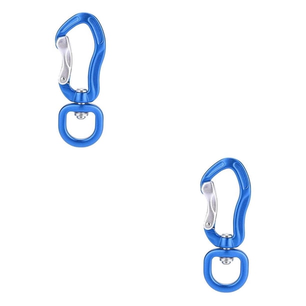 Eigraketly Mosquetón Llavero Pesca Viajar 360 grados Hamaca giratoria Ganchos Hebilla Clips Equipo al aire libre Equipo deportivo Azul Azul 2Conjunto