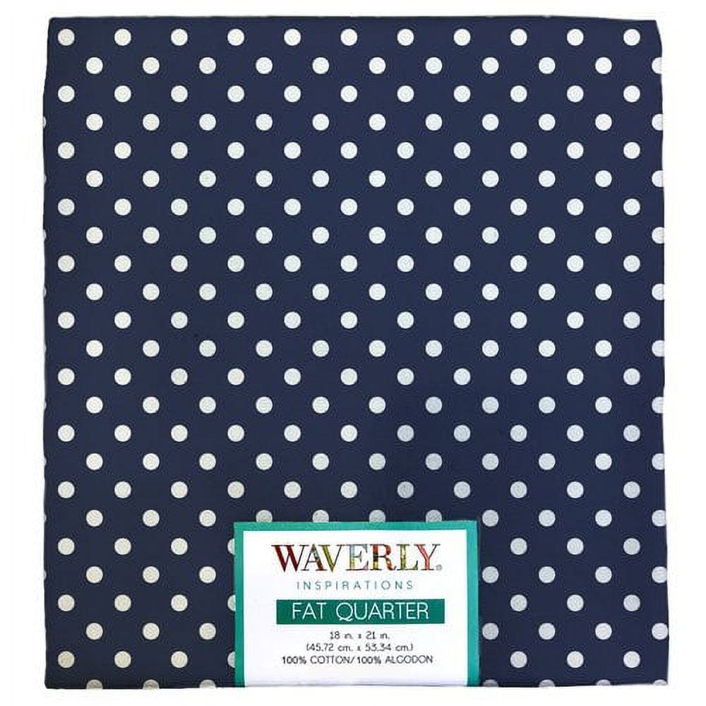 (4 pack) Waverly Inspirations Cotton 18" x 21" Fat Quarter Medium Dot Ink Print Fabric, 1 Each