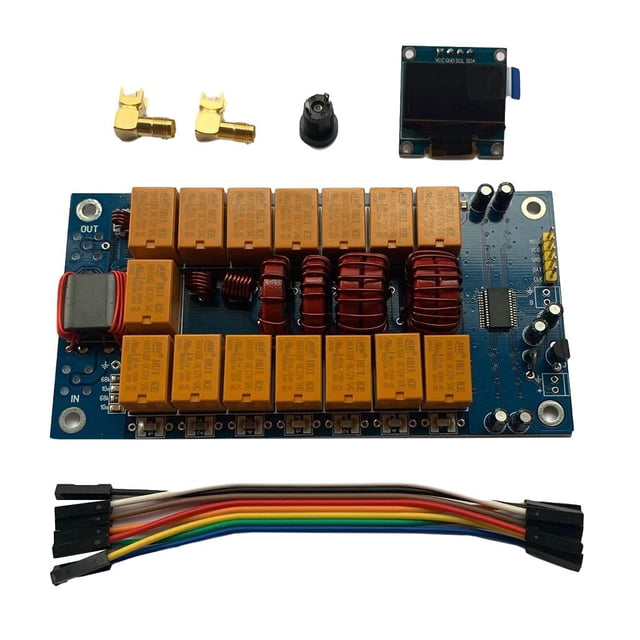 Kit de bricolaje ATU-100 Kits de bricolaje 1,8-50MHz ATU-100 Mini sintonizador automático de antena 7x7 + 0,96 pulgadas OLED Firmware programable - Montado Ensamblado Soledad Sintonizador automático de antena