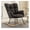 Dark Grey, variant on AIZYT Nursery Rocking Chair Teddy Upholstered Glider Rocker Rocking Accent Chair Padded Seat with High Backrest Armchair Comfy Side Chair for Living Room Bedroom Offices (Black Teddy)