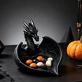 thumbnail image 4 of Dragon Shaped Decorative Tray Figurine Storage 3D Printed Tabletop Organizer for Candy Jewelry Keys Gothic Home Desktop Decor Ornament, 4 of 6