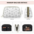 thumbnail image 5 of Easygdp Snowflake Minimalist Leather Makeup Bag Zipper Pouch Travel Cosmetic Organizer for Women and Girls, Make up Bag with Zipper, 5 of 8