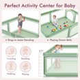 thumbnail image 5 of Gymax Baby Playpen Extra-Large Safety Baby Fence w/ Ocean Balls & Rings Green, 5 of 10