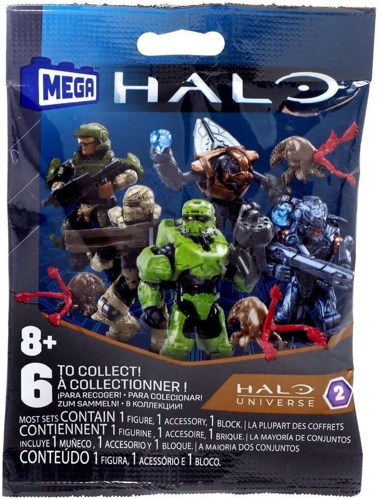 Mega Construx Halo Universe Series 2 Blind Bag Mini Figures Complete Set of 6