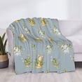 thumbnail image 4 of Throw Blanket for Couch Sofa and Bed, Baby Elephant Giraffe Soft Plush Throw Blanket, Fuzzy Cuteness Comfy Warm Washable Flannel Blanket Throws for All Season, 4 of 8