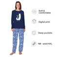 thumbnail image 2 of Happy Llamakah Pajamas Blue, Matching Hanukkah Pajamas For Family And Pet, 2 of 7