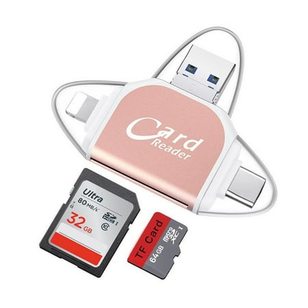 Image of Multi-Port 4 in1 Universal SD TF Card Reader SD/Micro SD Card Reader Micro SD USB Adapter SD Micro Memor Card Camera Card O5H7
