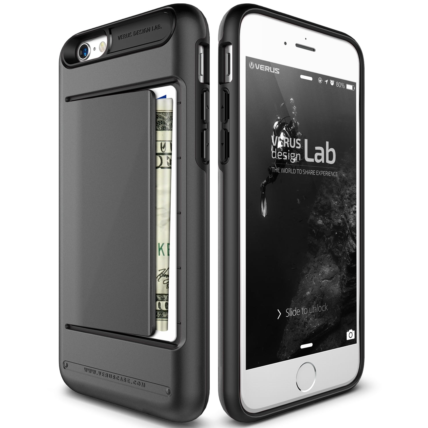 iPhone 6S Case Cover | Wallet with Card Slots | VRS Design Damda Clip