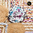 thumbnail image 2 of Jaipur Art And Craft Hand Braided Bohemian Multi Color Jute Cotton Runner Area Rug (9x12 Sq ft), 2 of 5