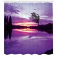 thumbnail image 3 of Ambesonne Landscape Shower Curtain, Purple Shade Skies, 69"Wx84"L, Lavender Black, 3 of 3