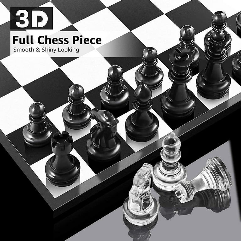 Endoto Chess Set with Checkers Board Silicone Resin Mold, 16