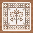 thumbnail image 3 of Hungarian Tree Stencil 12x12 American Country Farm Folk Art Drawing Templates, 3 of 9