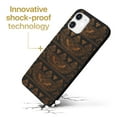 thumbnail image 3 of Case Yard Wooden Case for iPhone-12-Mini Soft TPU Silicone cover Slim Fit Shockproof Wood Protective Phone Cover for Girls Boys Men and Women Supports Wireless Charging Pyramids Pattern Design, 3 of 7