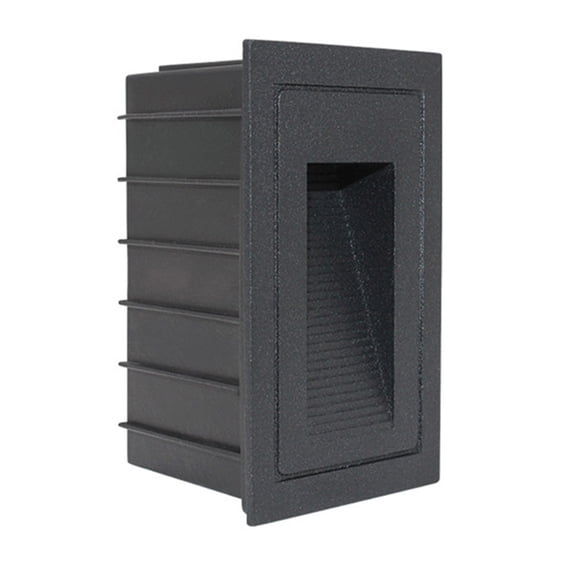 Hytrove 2Pcs Black Outdoor Stair Lights LED Step Lighting with Waterproof Aluminum Alloy