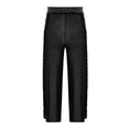 thumbnail image 5 of Aislor Girls Glitter Rhinestone Sequin Sheer Mesh Wide Leg Pants Modern Figure Skating Jazz Dance Pants Black 8, 5 of 7