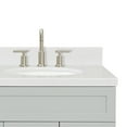 thumbnail image 4 of Ariel Hamlet 42 In. Right Offset Oval Sink Bathroom Vanity With Carrara White Quartz Countertop 1.5 Edge In Grey, 4 of 11