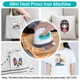 thumbnail image 5 of LER WAY Mini Heat Press Iron Machine Heating Transfer Printing Presses for T-Shirts, Shoes, Hats, and Crafts, 5 of 11