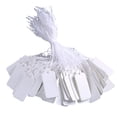thumbnail image 1 of SHISUYAN White Paper Display Tags with Hanging String for Jewelry Clothing Shop Use 1000 Pack, 1 of 8