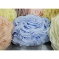 thumbnail image 4 of Beautiful Handmade 3D Rose with Custom Made Fabric Decorative Throw Pillow 16" Round (Baby Blue, Case+Insert), 4 of 5