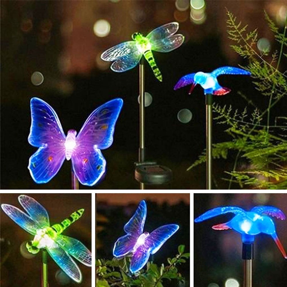 Butterfly Dragonfly Solar Power LED Light Outdoor Garden Yard Lawn Lamp Decor Butterfly Dragonfly Solar Power LED Light Outdoor Garden Yard Lawn Lamp Decor