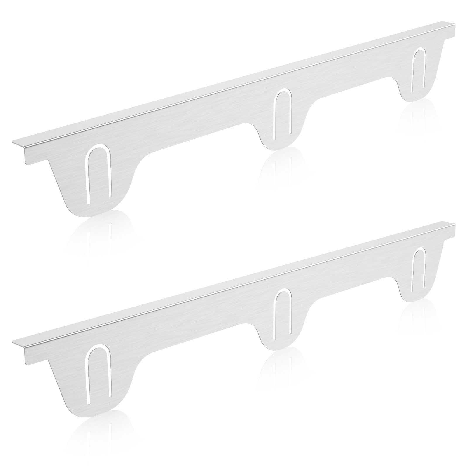 Ihvewuo 2Pcs Stove Gap Covers Stainless Steel Stove Gap Guards Practical Stove Side Gap Covers Heat Resistant Stove Counter Gap Cover Easy to Install Stove Gap Fillers for Kitchens Stoves