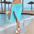thumbnail image 6 of Jamicy Womens Cover Ups for Swimwear Sarong Wraps Floral Print Beach Cover Up Dress Backless Sleeveless Summer Dress with Tie Waist, 6 of 9
