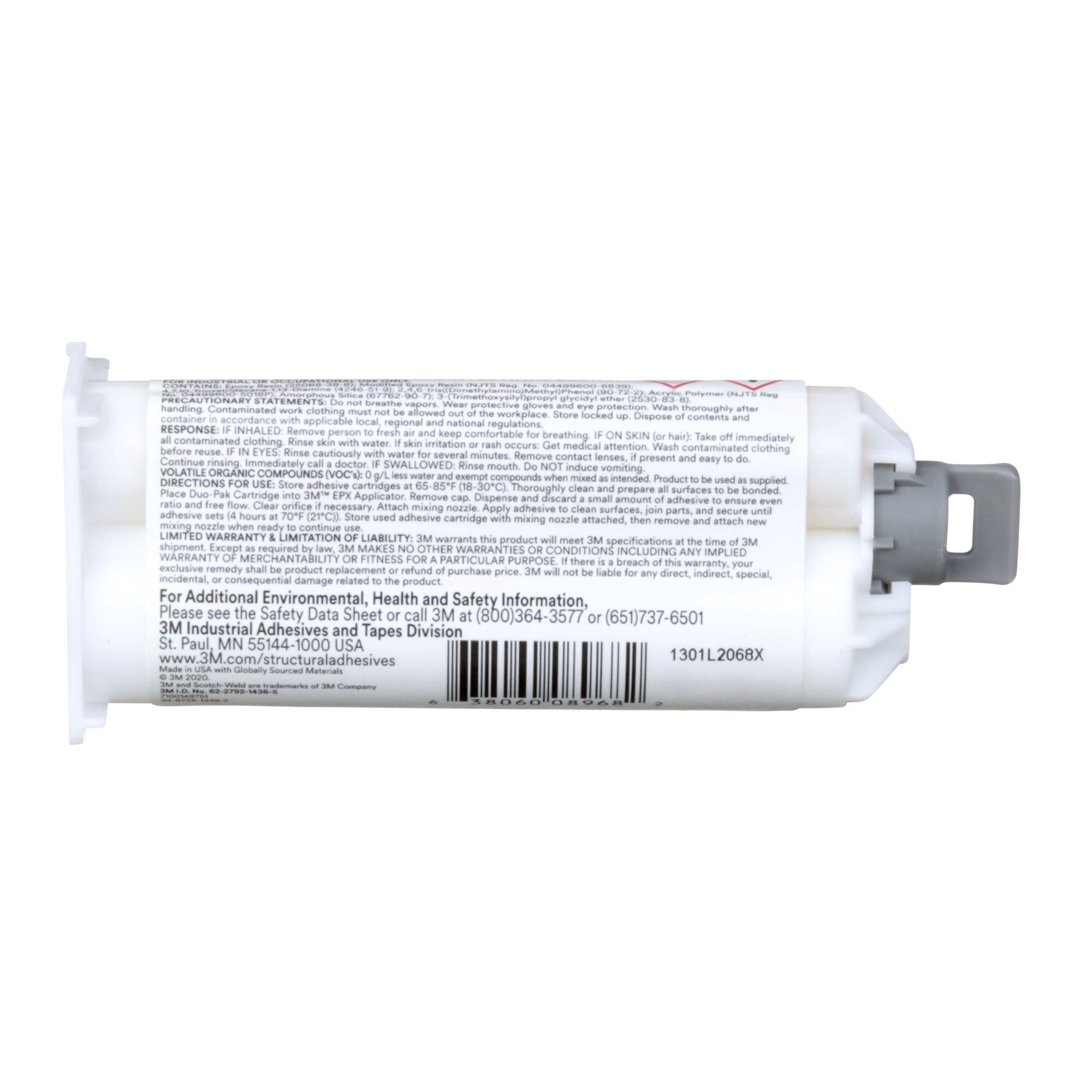 3m EpoxyAdhesive,DualCartridge,2:1MixRatio 460NS