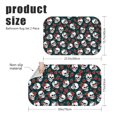 thumbnail image 3 of Skull and Flower Gothic Pattern Bath Mat Set Of 2,Non-Slip Rug for Bathroom,Kitchen,Bedroom,Entrance, 30x17 and 23.5x15.7 Inches, 3 of 5