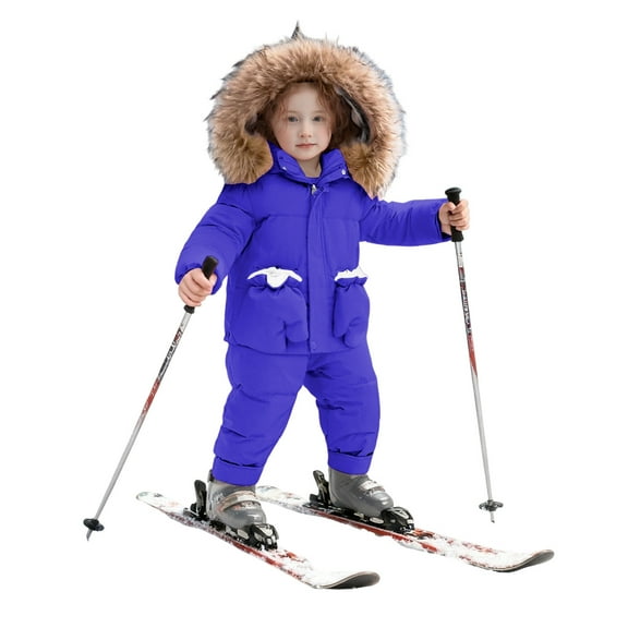 lnmuld Two Piece Insulated Kids Snowsuit for Cold Weather Outdoor Winter Activities and Gear Size:2-3 Years
