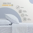 thumbnail image 3 of Sleep Zone Kids Full Size Bed Sheets Set 4-Piece - Super Soft & Cute Kids Sheet Set with Flat Sheet, Fitted Sheet, Pillowcase (Full, Polka Dots Orange), 3 of 6