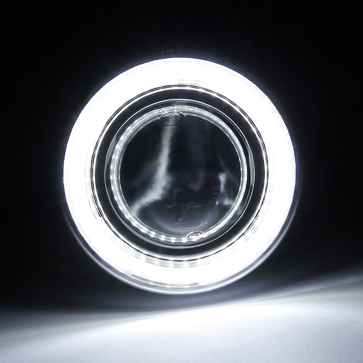 Spec-D Tuning Universal 3" Round White LED Halo Angel Eyes Bumper Driving Projector Fog Lights Left + Right Pair