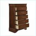 thumbnail image 6 of Chests | Traditional 5-Drawer Chest, Brown Cherry, Okume Veneer | Brown Mix | Solid Wood, 6 of 8